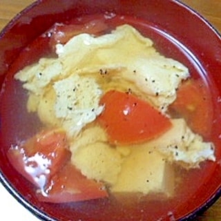 トマトと豆腐と玉子の和風スープ